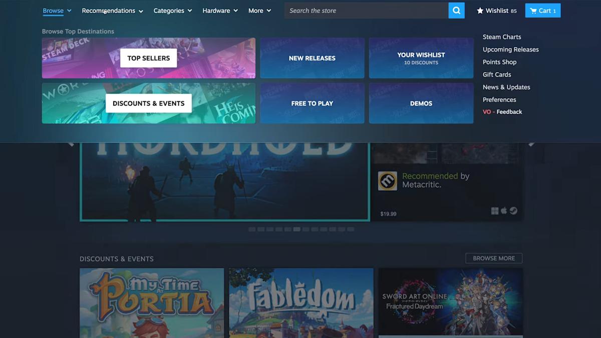 Steam is testing out a redesigned storefront that makes it easier to find games you’ll like