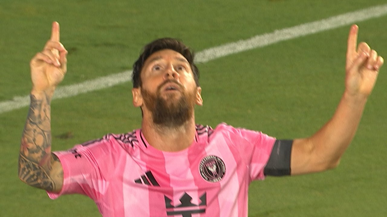 Inter Miami’s Lionel Messi takes away ball from goalkeeper and scores his second goal of game vs. Nashville