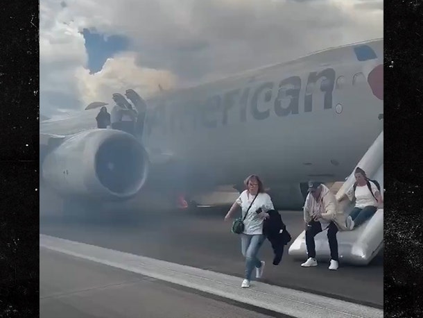 Airplane Passengers Evacuate Plane After It Catches Fire in Denver, Video