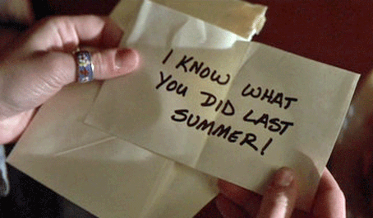 Annual Reminders from the Killer in I Know What You Did Last Summer