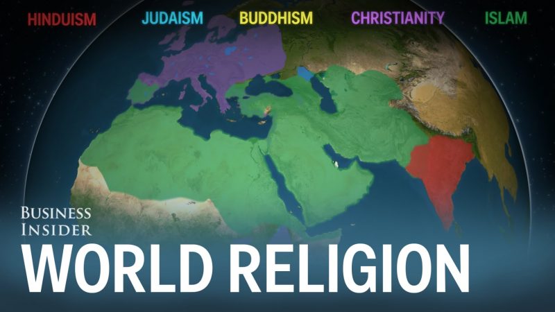 Animated Map Shows How the Five Major Religions Spread Across the World (3000 BC – 2000 AD)