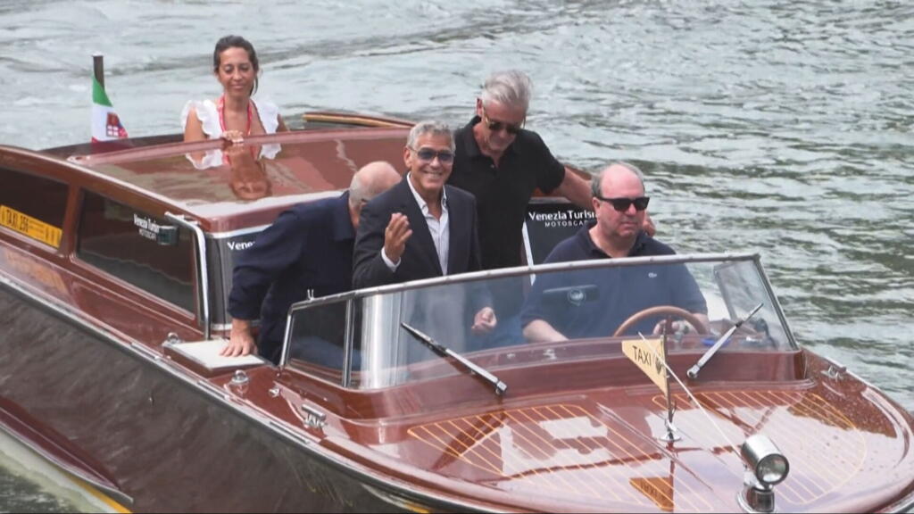 George Clooney, Cate Blanchett and Tilda Swinton in Venice for the Mostra