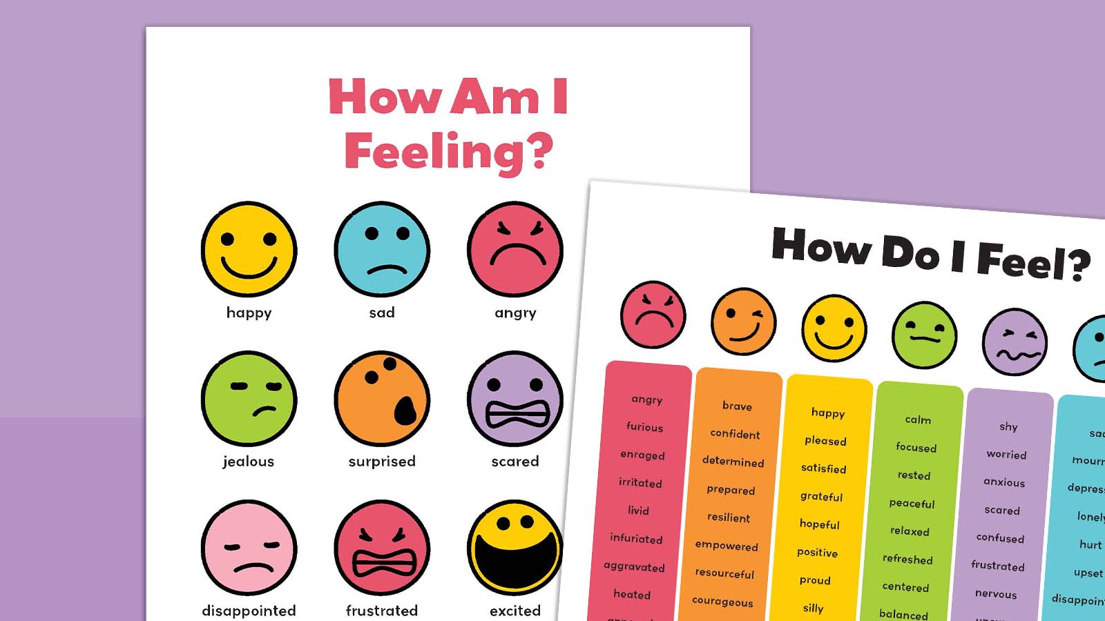 Free Printable Feelings Chart Bundle for Kids