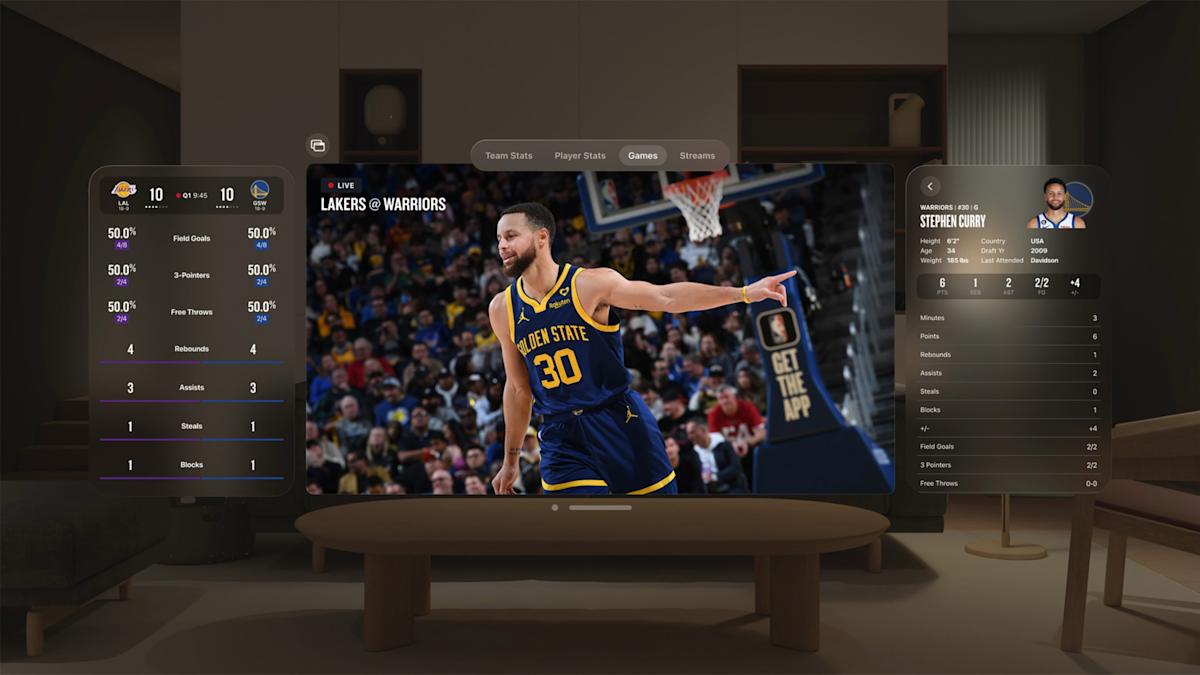 Apple is bringing live NBA games to the Vision Pro in 2026