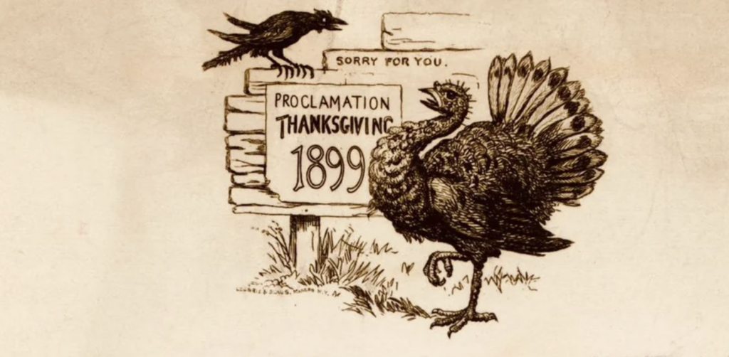 Thanksgiving Menu at the Plaza Hotel in New York City (1899)