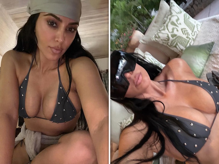 Kim Kardashian Poses in Sexy Bikini Pics After Failing Bar Exam