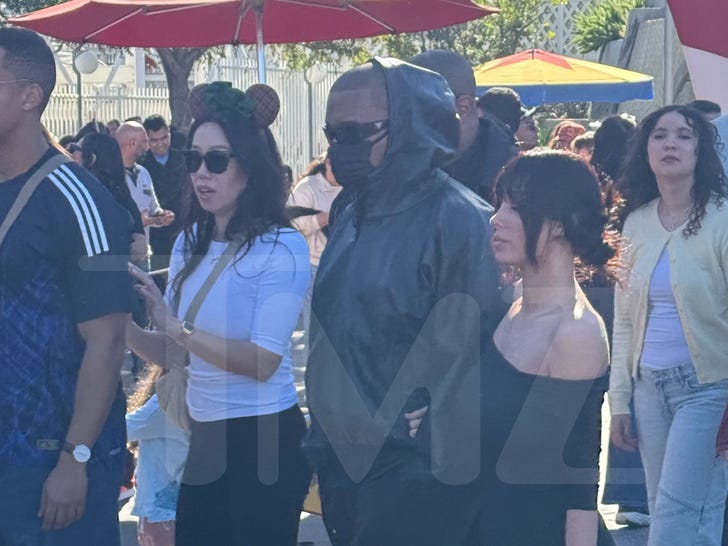 Kanye West Takes Wife Bianca Censori, His Kids to Disney’s California Adventure