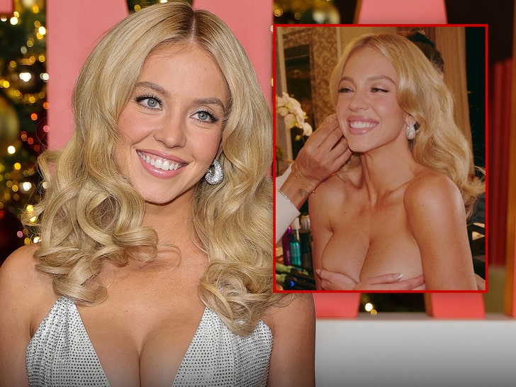 Sydney Sweeney Holds Onto Chest in Topless Photo