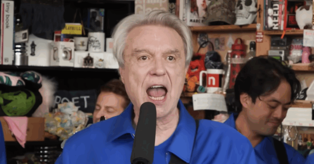 Talking Heads’ David Byrne Performs a Tiny Desk Concert