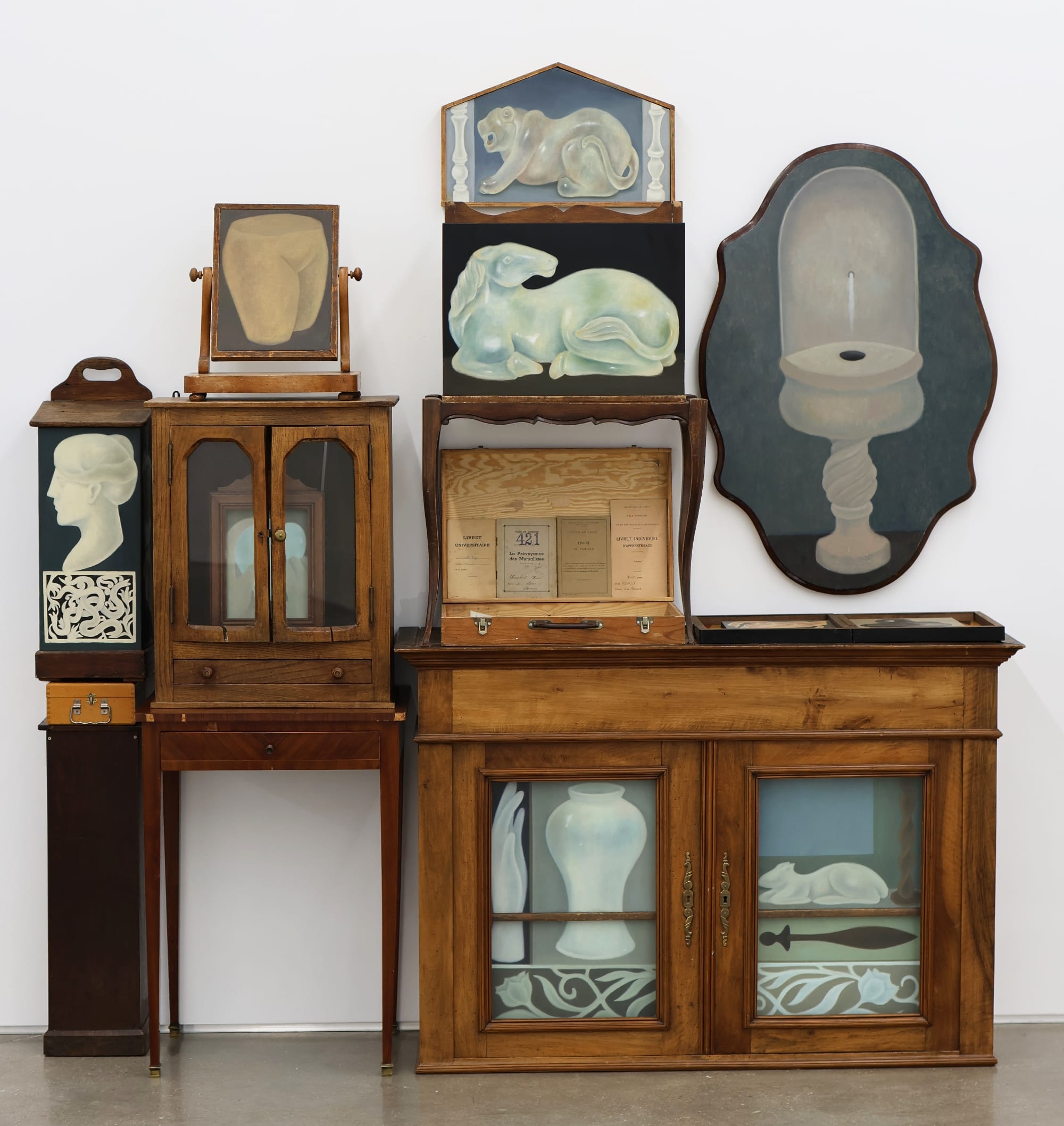 Luminous Paintings Conjure Change in Shuo Hao’s Antique Furniture Assemblages — Colossal