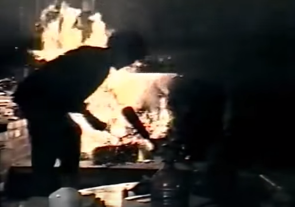 Hunter S. Thompson Sets His Christmas Tree on Fire, Nearly Burning His House Down (1990)