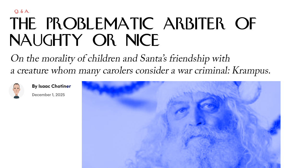 The New Yorker’s Isaac Chotiner Interviews Santa Claus